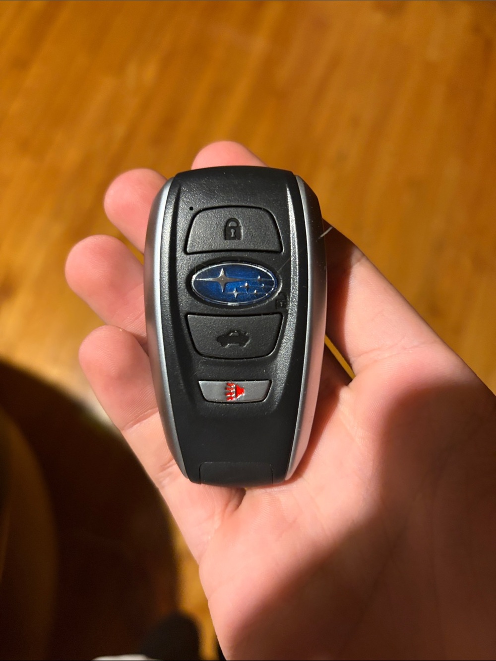 Subaru Key Fob - Black with Silver Accents